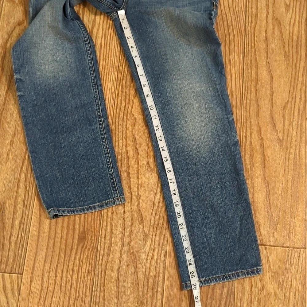 Free People Straight Leg Cropped Jeans Mid-Rise Stretch Women's Size 27